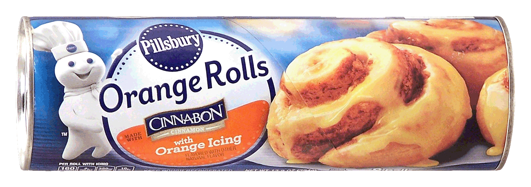 Pillsbury Orange Rolls 8 orange rolls made with cinnabon cinnamon, with orange icing Full-Size Picture